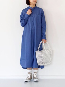 「LENO（リノ）のアイテム（ワンピース/ドレス）」を使った、francbonnさん（レディース・158cm）の冬コーディネート