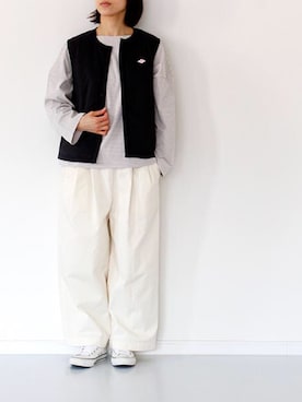 「DANTON（ダントン）のアイテム」を使った、francbonnさん（レディース・158cm）の冬コーディネート