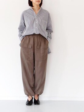 「TICCA（ティッカ）のアイテム（パンツ）」を使った、francbonnさん（レディース・158cm）の冬コーディネート