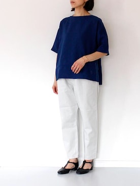 「TRAVAIL MANUEL（トラバイユマニュアル）のアイテム」を使った、francbonnさん（レディース・158cm）の春コーディネート