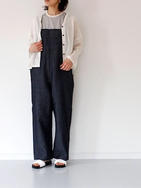 「TRAVAIL MANUEL（トラバイユマニュアル）のアイテム」を使った、francbonnさん（レディース・158cm）の春コーディネート