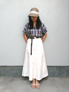 「Collage（コラージュ）のアイテム」を使った、mocoさん（レディース・155cm）の夏コーディネート