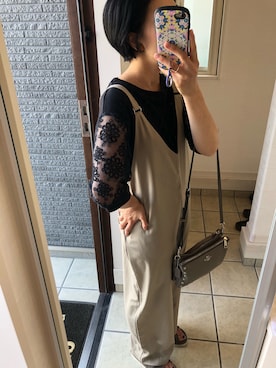 「COACH」｜「アイテム（オールインワン・サロペット）」を使った、nrkさん（レディース・158cm）の夏コーディネート