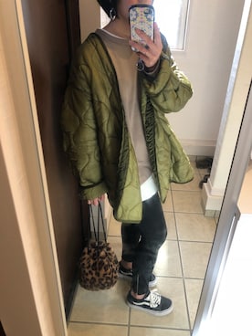 「URBAN RESEARCH DOORS（アーバンリサーチドアーズ）のアイテム（イヤリング）」を使った、nrkさん（レディース・158cm）の冬コーディネート