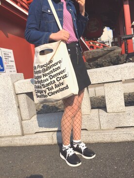 「GRL（グレイル）のアイテム（デニムジャケット）」を使った、maoさん（レディース・165cm）の春コーディネート