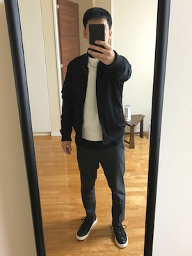 「アイテム（MA-1）」を使った、ごんピクシーさん（メンズ・172cm・40代）の春コーディネート
