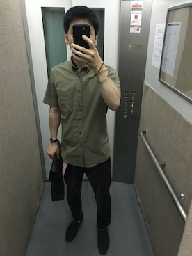「AZUL by moussy（アズールバイマウジー）のアイテム（バッグ）」を使った、ごんピクシーさん（メンズ・172cm）の夏コーディネート