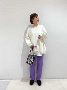 「JEANASIS（ジーナシス）のアイテム（スリッポン）」を使った、ミラさん（レディース・162cm）の秋コーディネート