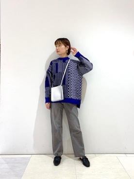 「JEANASIS（ジーナシス）のアイテム（スリッポン）」を使った、ミラさん（レディース・162cm）の秋コーディネート