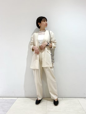 「PAGEBOY（ページボーイ）のアイテム（ノーカラージャケット）」を使った、ミラさん（レディース・162cm）の冬コーディネート