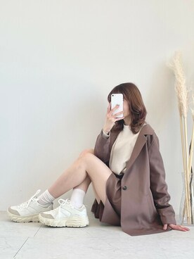 「SLURR（スラ―）のアイテム（ジャケット/アウター）」を使った、SLURR(スラー)OFFICIALさん（レディース・156cm）の冬コーディネート
