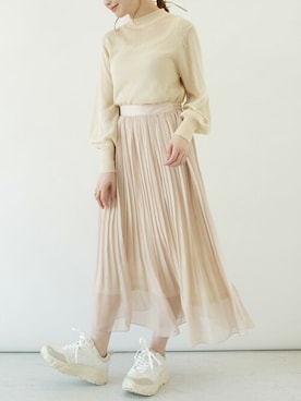 「SLURR（スラ―）のアイテム」を使った、SLURR(スラー)OFFICIALさん（レディース・156cm）の春コーディネート