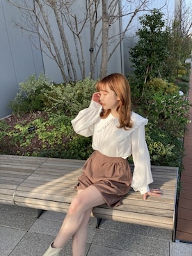 「SLURR（スラ―）のアイテム」を使った、SLURR(スラー)OFFICIALさん（レディース・156cm）の春コーディネート