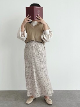 「SLURR（スラ―）のアイテム」を使った、SLURR(スラー)OFFICIALさん（レディース・153cm）の春コーディネート