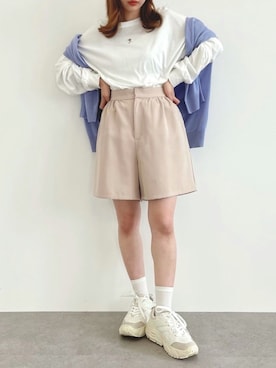 「SLURR（スラ―）のアイテム」を使った、SLURR(スラー)OFFICIALさん（レディース・156cm）の春コーディネート