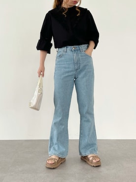 「SLURR（スラ―）のアイテム」を使った、SLURR(スラー)OFFICIALさん（レディース・153cm）の夏コーディネート