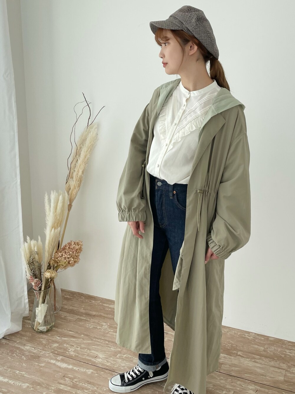 SLURR（スラ―）の「【再入荷・新色追加】シアーロング丈フード 