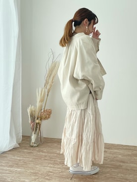「SLURR（スラ―）のアイテム（ジャケット/アウター）」を使った、SLURR(スラー)OFFICIALさん（レディース・153cm）の秋コーディネート