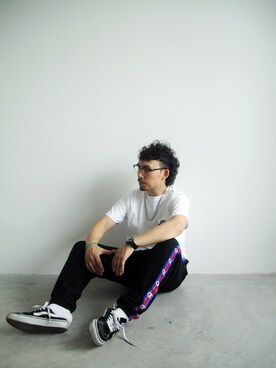 「Champion（チャンピオン）のアイテム（チノパンツ）」を使った、timesyetさん（メンズ・173cm）の夏コーディネート