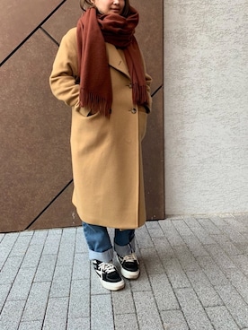 「2018マイベストコーデ」｜「アイテム（ピーコート）」を使った、san🦔さん（レディース・158cm）の冬コーディネート