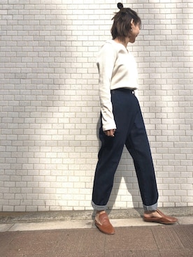 「DRIES VAN NOTEN（ドリスヴァンノッテン）のアイテム（シューズ）」を使った、san🦔さん（レディース・158cm）の冬コーディネート