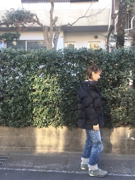 「Johnbull（ジョンブル）のアイテム（オールインワン・サロペット）」を使った、san🦔さん（レディース・158cm）の冬コーディネート