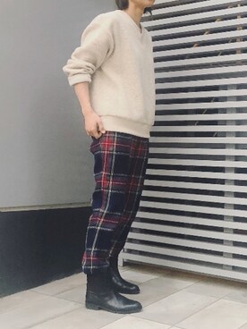 「rag & bone（ラグアンドボーン）のアイテム（ブーツ）」を使った、san🦔さん（レディース・158cm）の冬コーディネート