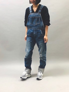 「Johnbull（ジョンブル）のアイテム（サロペット/オーバーオール）」を使った、san🦔さん（レディース・158cm）の夏コーディネート