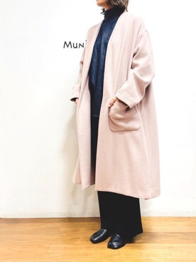 「Maison Margiela（メゾンマルジェラ）のアイテム（ブーツ）」を使った、san🦔さん（レディース・158cm）の冬コーディネート