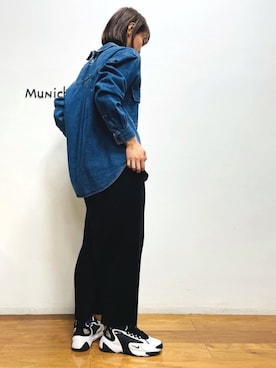 「ニットコーデ」｜「NIKE（ナイキ）のアイテム」を使った、san🦔さん（レディース・158cm）の冬コーディネート