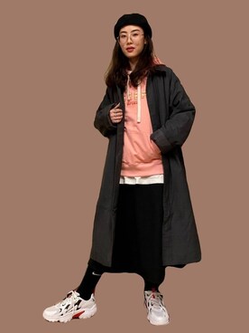 「BEAMS（ビームス）のアイテム（その他アウター）」を使った、echoalcoholさん（レディース・168cm）の冬コーディネート