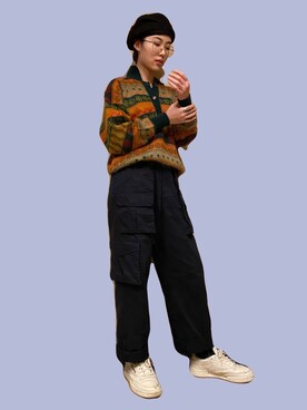 「URBAN RESEARCH（アーバンリサーチ）のアイテム（ハンチング/ベレー帽）」を使った、echoalcoholさん（レディース・168cm）の冬コーディネート