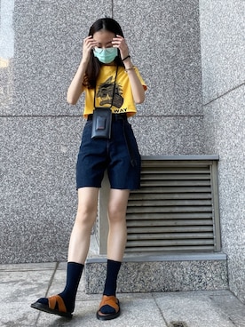 「BLUE WAY（ブルーウェイ）のアイテム（トップス）」を使った、echoalcoholさん（レディース・168cm）の夏コーディネート