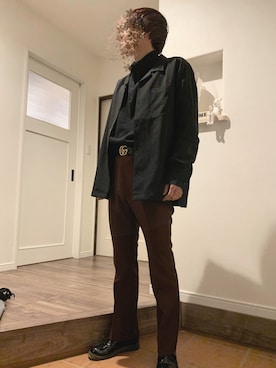 「KIRSH（キルシー）のアイテム（スウェット）」を使った、🍑ムー🍑さん（メンズ・173cm）の秋コーディネート