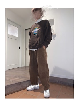「Hard Rock Cafe（ハードロックカフェ）のアイテム」を使った、🍑ムー🍑さん（メンズ・173cm）の冬コーディネート