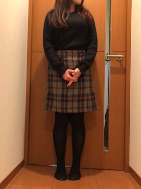 「POU DOU DOU（プードゥドゥ）のアイテム（デニムジャケット）」を使った、キャラメルさん（レディース・152cm）の秋コーディネート