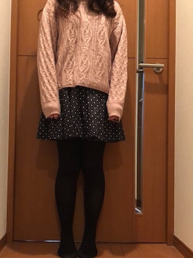 「ローリーズファーム(LOWRYS FARM)」｜「アイテム（チェスターコート）」を使った、キャラメルさん（レディース・152cm）の秋コーディネート
