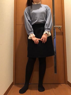 「rps（アールピーエス）のアイテム（チェスターコート）」を使った、キャラメルさん（レディース・152cm）の秋コーディネート