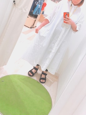 「アイテム（シャツワンピース）」を使った、えっちゃん☺︎さん（レディース・154cm・20代）の夏コーディネート
