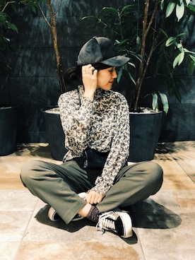 「DouDou（ドゥドゥ）のアイテム（キャップ）」を使った、sakuraさん（レディース・165cm）の春コーディネート