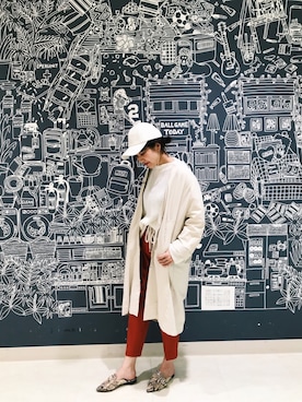 「DouDou（ドゥドゥ）のアイテム（キャップ）」を使った、sakuraさん（レディース・165cm）の春コーディネート