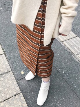 「2018マイベストコーデ」｜「アイテム（ブーティ）」を使った、sakuraさん（レディース・165cm）の冬コーディネート