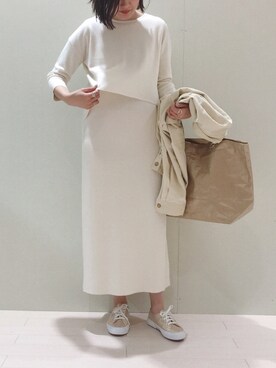 「SUPERGA（スペルガ）のアイテム」を使った、sakuraさん（レディース・165cm）の冬コーディネート