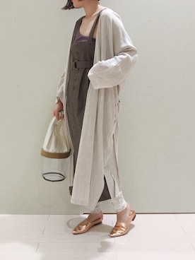 「ロンパース」｜「アイテム（その他アウター）」を使った、sakuraさん（レディース・165cm）の春コーディネート