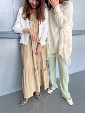 「おうちスタイル」｜「アイテム（スリッポン）」を使った、sakuraさん（レディース・165cm）の春コーディネート
