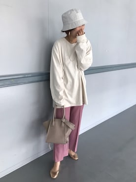 「KIJIMA TAKAYUKI」｜「アイテム（バレエシューズ）」を使った、sakuraさん（レディース・165cm）の春コーディネート