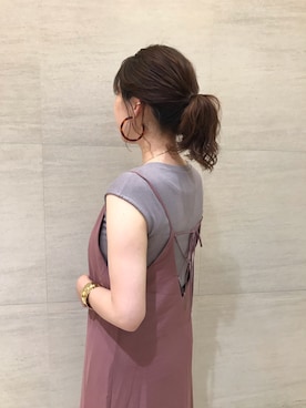 「DouDou（ドゥドゥ）のアイテム（ピアス（両耳用））」を使った、sakuraさん（レディース・165cm）の夏コーディネート