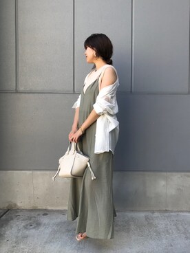 「BIOTOP（ビオトープ）のアイテム（トップス）」を使った、sakuraさん（レディース・165cm）の夏コーディネート