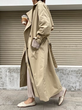 「秋のマイ旬スタイル」｜「アイテム（トレンチコート）」を使った、sakuraさん（レディース・165cm）の秋コーディネート