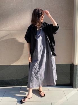 「DouDou（ドゥドゥ）のアイテム（ブルゾン）」を使った、sakuraさん（レディース・165cm）の春コーディネート